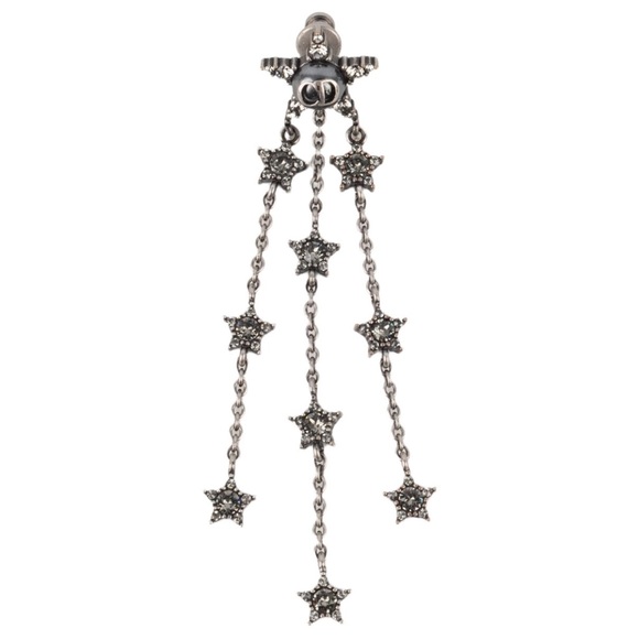 Dior Silver Star Chain Earrings - Picture 9 of 11